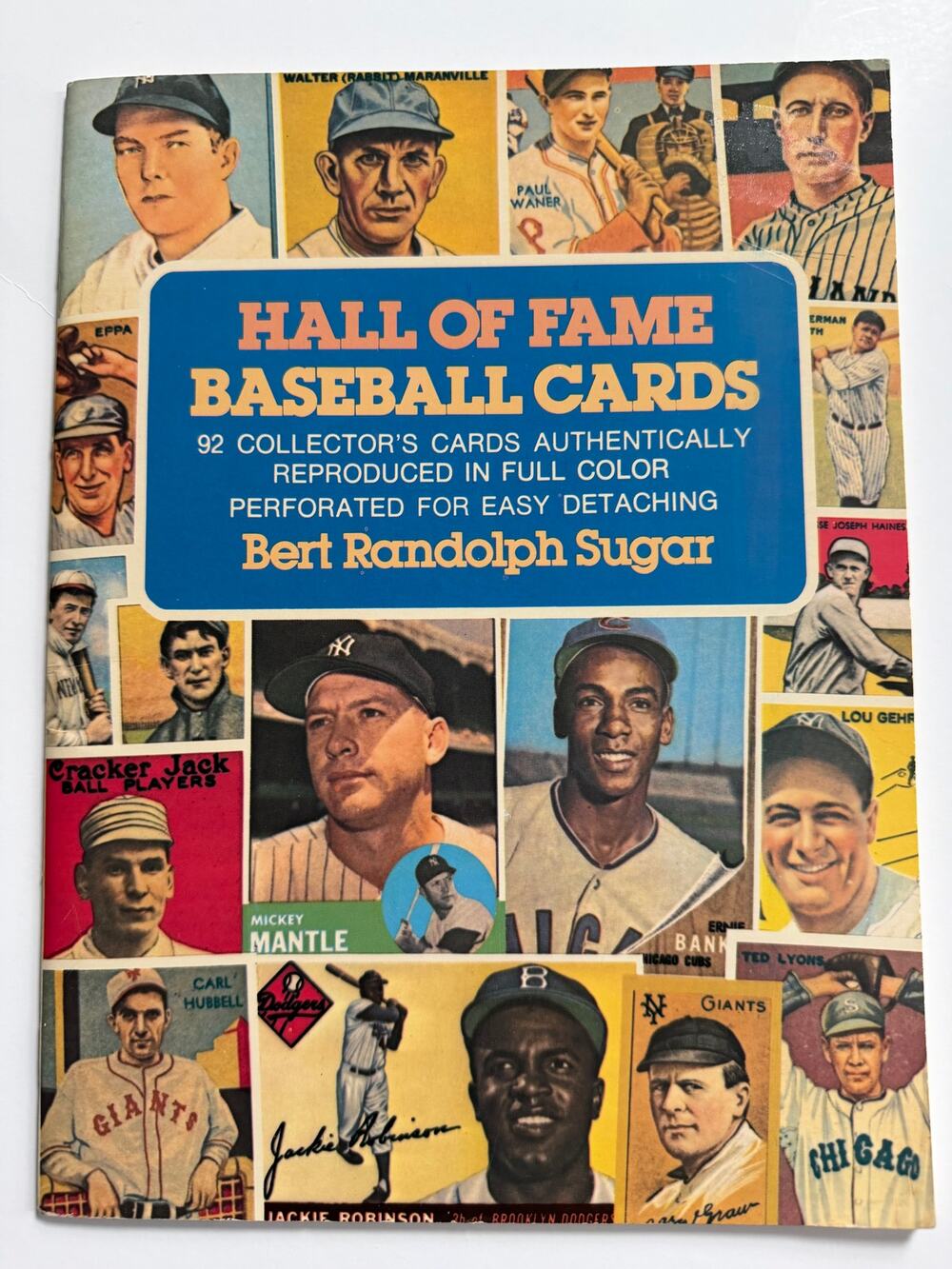 1978 Hall of Fame Baseball Cards Book Babe Ruth, Lou Gehrig, Mickey Mantle MLB